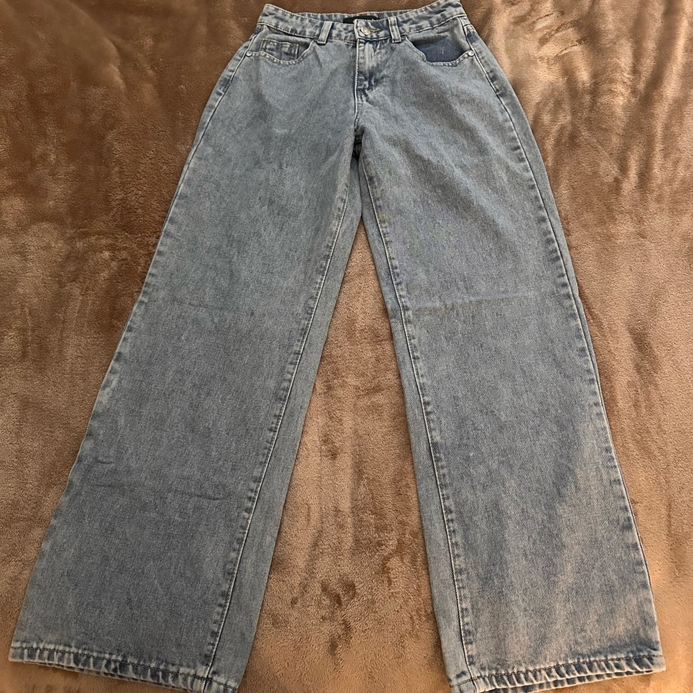 Stylish Blue Wide Leg Women's Jeans